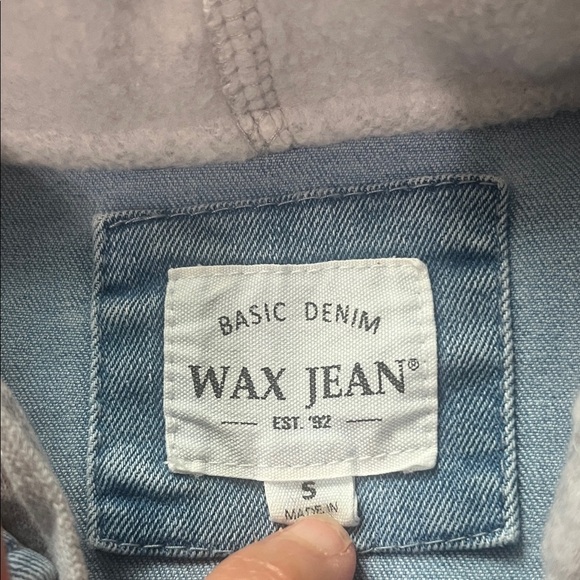 Wax Jean Blue and Gray Denim Jacket - Picture 2 of 6